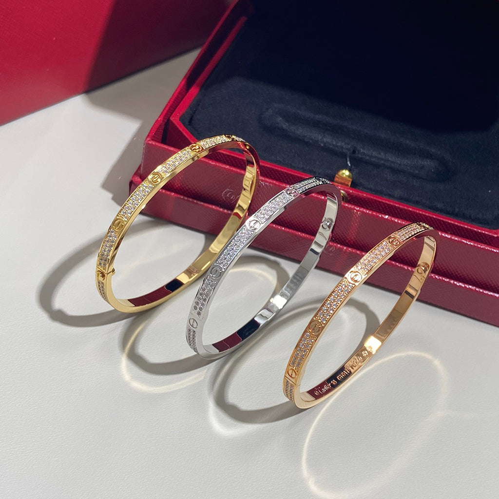 [CharmAmor]LOVE BRACELET 3.65MM DIAMOND-PAVED