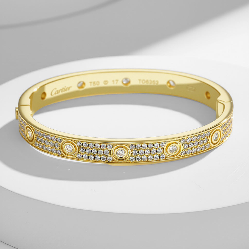 [CharmAmor]LOVE BRACELET 6.1MM DIAMOND-PAVED 10 BIG DIAMONDS