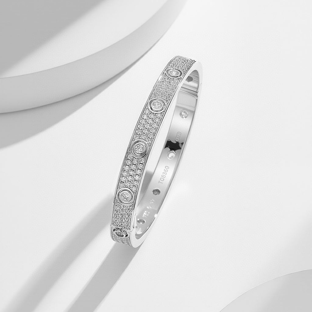 [CharmAmor]LOVE BRACELET 6.1MM DIAMOND-PAVED 10 BIG DIAMONDS