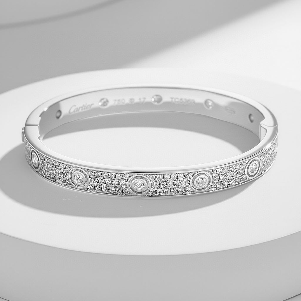 [CharmAmor]LOVE BRACELET 6.1MM DIAMOND-PAVED 10 BIG DIAMONDS