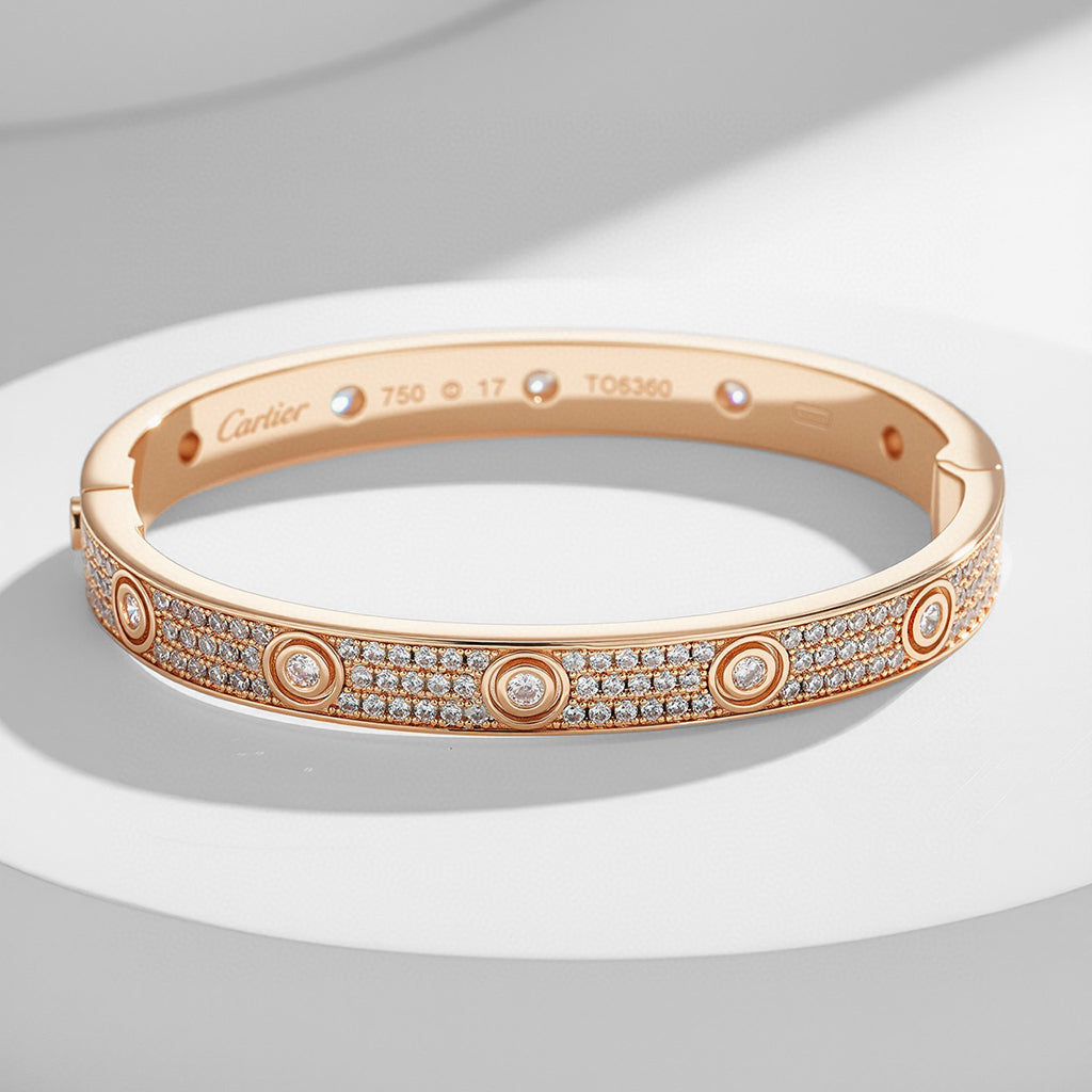 [CharmAmor]LOVE BRACELET 6.1MM DIAMOND-PAVED 10 BIG DIAMONDS