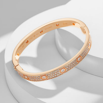 [CharmAmor]LOVE BRACELET 6.1MM DIAMOND-PAVED 10 BIG DIAMONDS