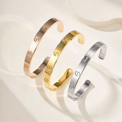 [CharmAmor]LOVE BRACELET 6.1MM OPEN CUFF