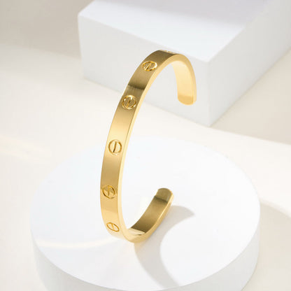 [CharmAmor]LOVE BRACELET 6.1MM OPEN CUFF