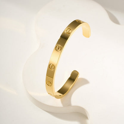 [CharmAmor]LOVE BRACELET 6.1MM OPEN CUFF