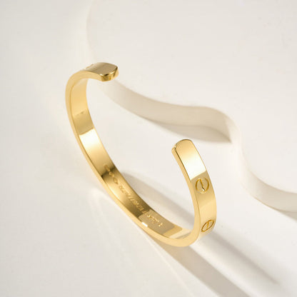 [CharmAmor]LOVE BRACELET 6.1MM OPEN CUFF