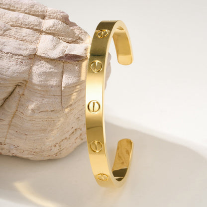 [CharmAmor]LOVE BRACELET 6.1MM OPEN CUFF