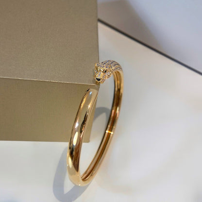 [CharmAmor]PANTHERE HALF DIAMOND OPEN BRACELET