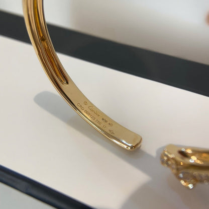 [CharmAmor]PANTHERE HALF DIAMOND OPEN BRACELET