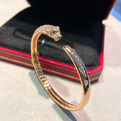 [CharmAmor]PANTHERE HALF DIAMOND OPEN BRACELET