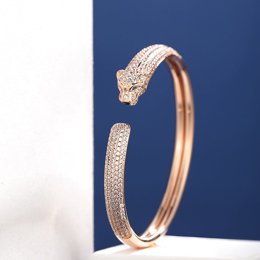 [CharmAmor]PANTHERE FULL DIAMOND OPEN BRACELET