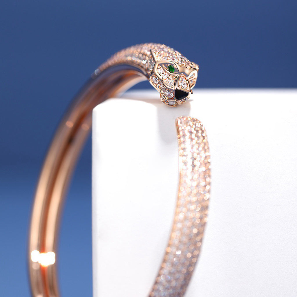 [CharmAmor]PANTHERE FULL DIAMOND OPEN BRACELET