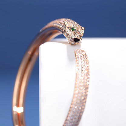 [CharmAmor]PANTHERE FULL DIAMOND OPEN BRACELET