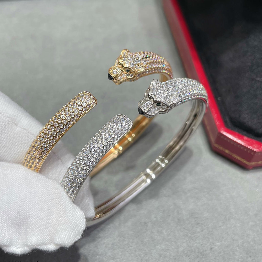 [CharmAmor]PANTHERE FULL DIAMOND OPEN BRACELET