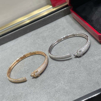 [CharmAmor]PANTHERE FULL DIAMOND OPEN BRACELET