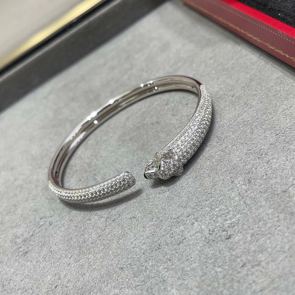 [CharmAmor]PANTHERE FULL DIAMOND OPEN BRACELET