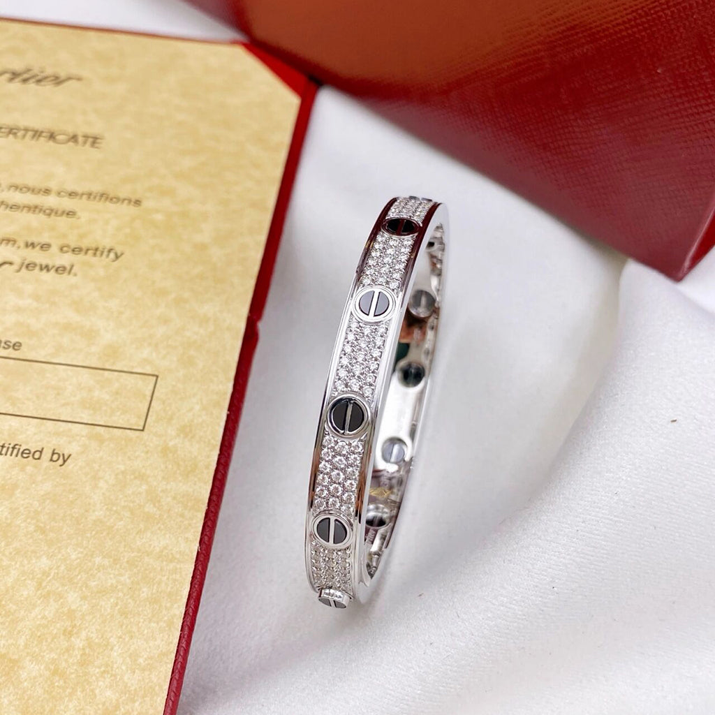 [CharmAmor]LOVE BRACELET 6.1MM DIAMOND-PAVED CERAMIC