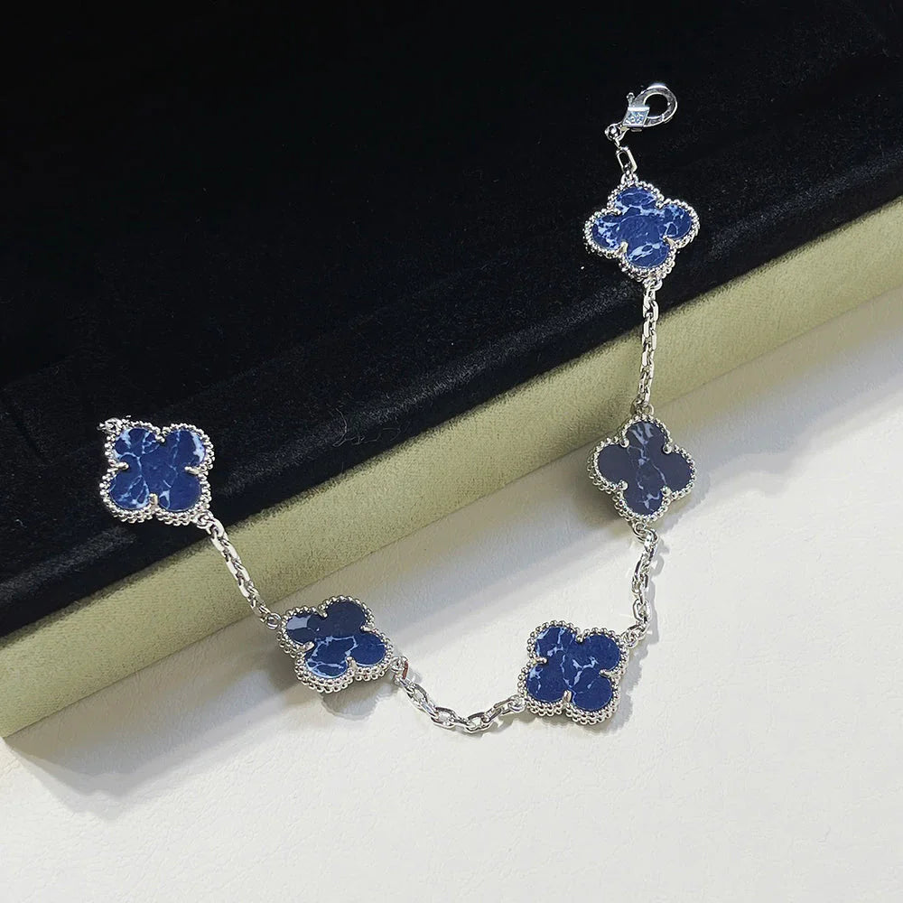 [CharmAmor] CLOVER 5 MOTIF PIETERSITE BRACELET COLLECTION