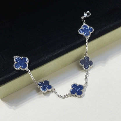 [CharmAmor] CLOVER 5 MOTIF PIETERSITE BRACELET COLLECTION