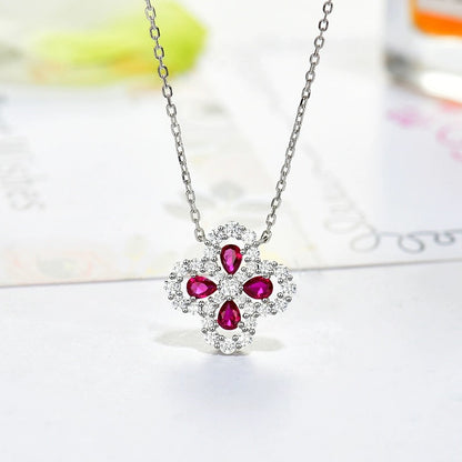[CharmAmor]LOOP NECKLACE FULL MOTIF DIAMOND 16MM MULTIPLE COLORS