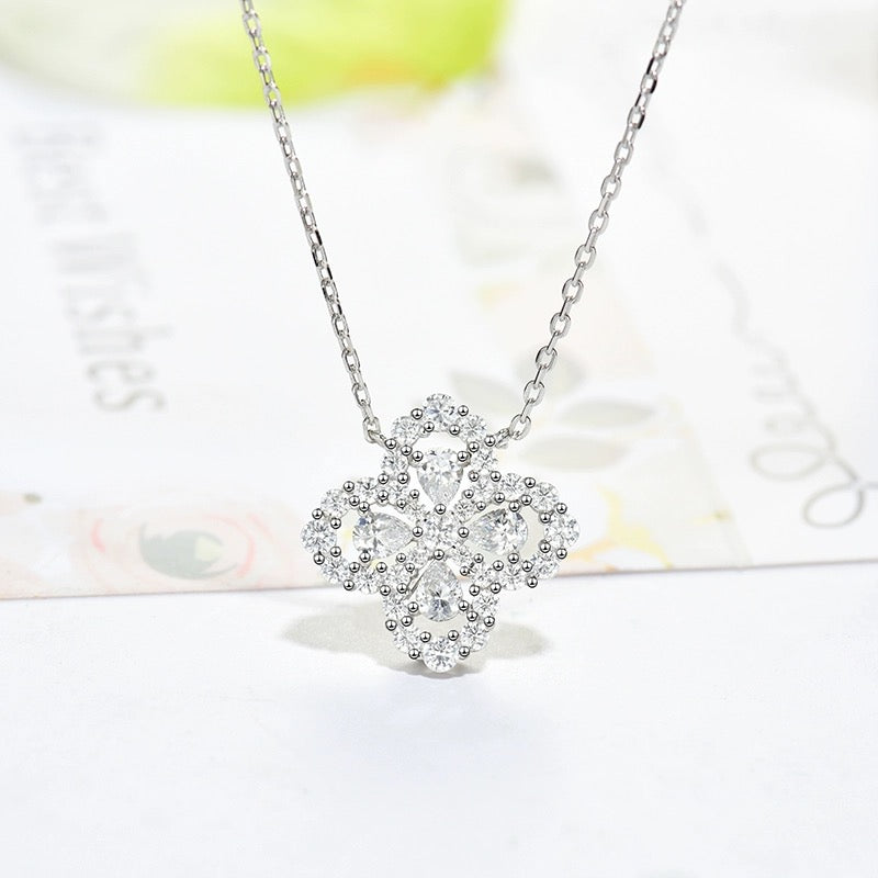 [CharmAmor]LOOP NECKLACE FULL MOTIF DIAMOND 16MM MULTIPLE COLORS