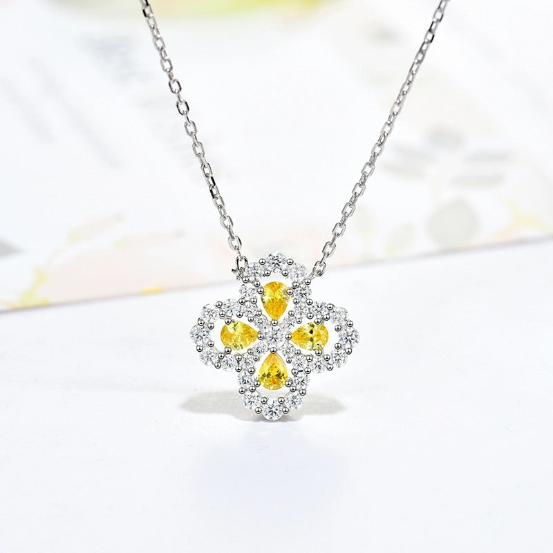 [CharmAmor]LOOP NECKLACE FULL MOTIF DIAMOND 16MM MULTIPLE COLORS