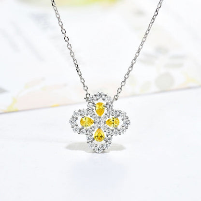 [CharmAmor]LOOP NECKLACE FULL MOTIF DIAMOND 16MM MULTIPLE COLORS