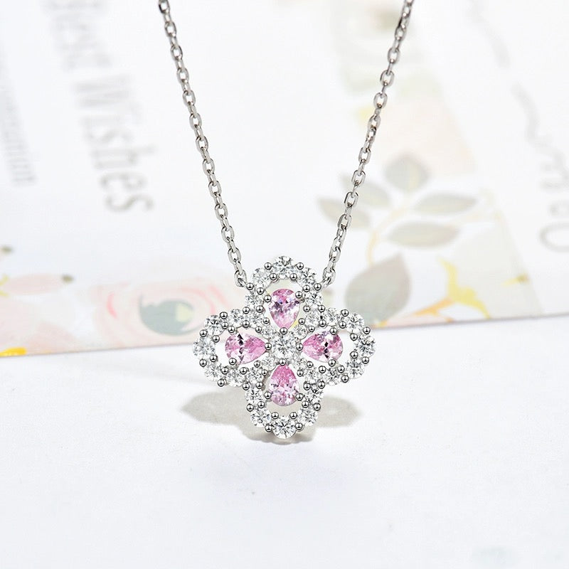 [CharmAmor]LOOP NECKLACE FULL MOTIF DIAMOND 16MM MULTIPLE COLORS