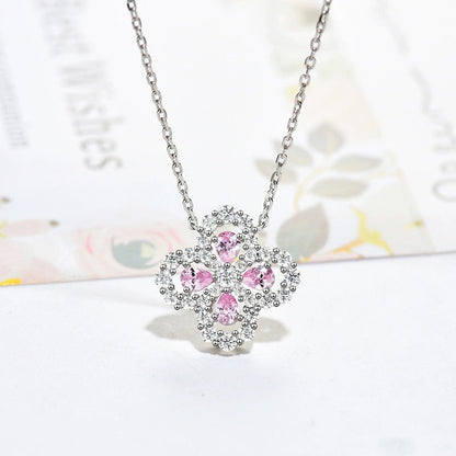 [CharmAmor]LOOP NECKLACE FULL MOTIF DIAMOND 16MM MULTIPLE COLORS