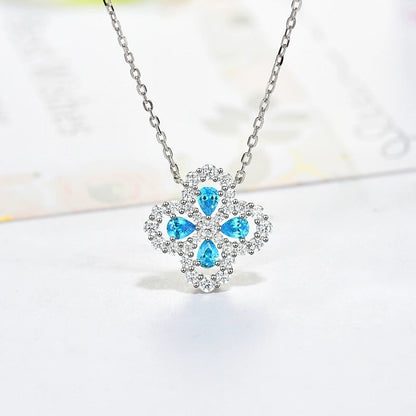 [CharmAmor]LOOP NECKLACE FULL MOTIF DIAMOND 16MM MULTIPLE COLORS