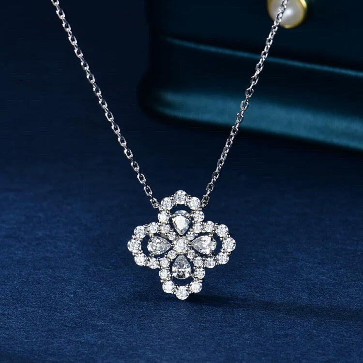 [CharmAmor]LOOP NECKLACE FULL MOTIF DIAMOND 16MM MULTIPLE COLORS