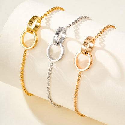 [CharmAmor]LOVE BRACELET DOUBLE RING