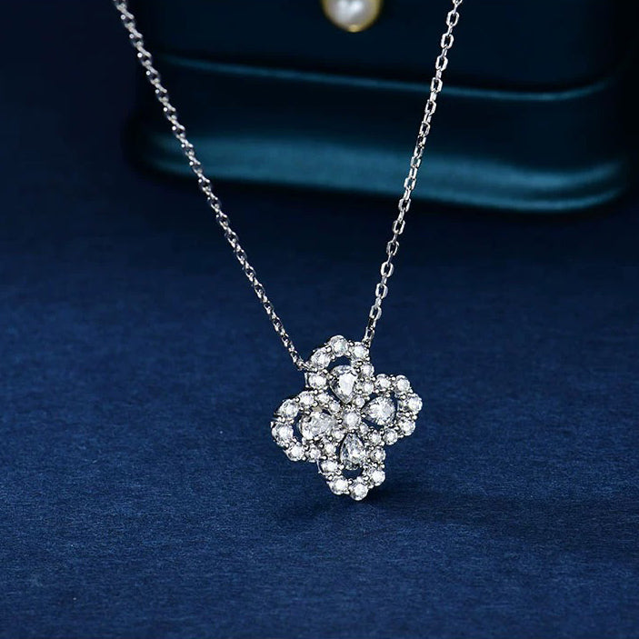 [CharmAmor]LOOP NECKLACE FULL MOTIF DIAMOND 16MM MULTIPLE COLORS