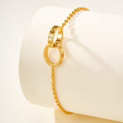 [CharmAmor]LOVE BRACELET DOUBLE RING