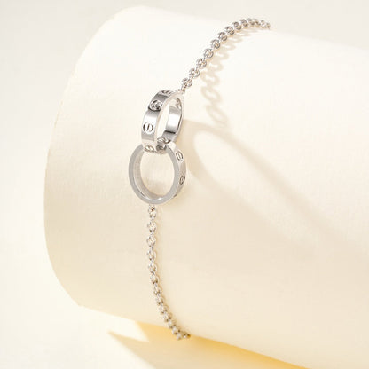 [CharmAmor]LOVE BRACELET DOUBLE RING