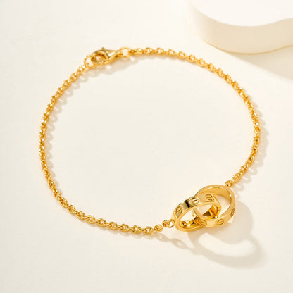 [CharmAmor]LOVE BRACELET DOUBLE RING