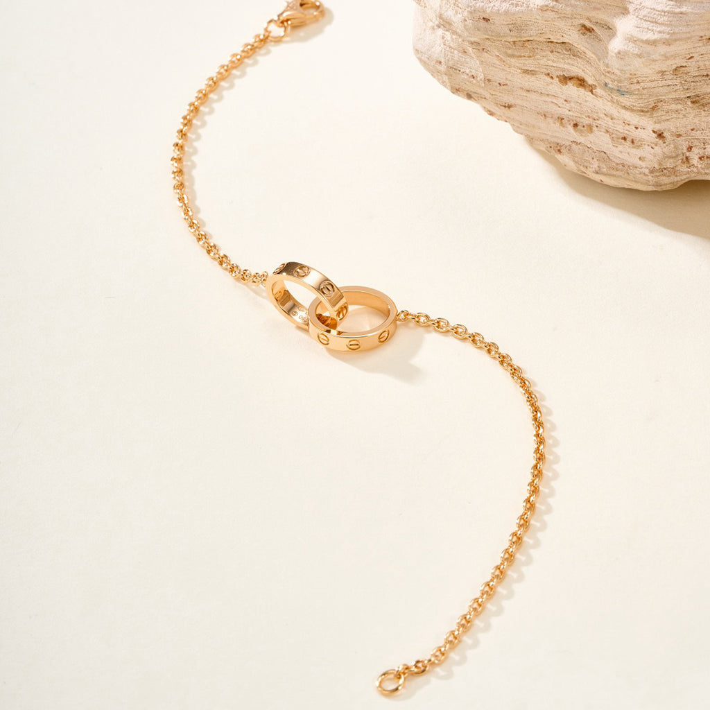 [CharmAmor]LOVE BRACELET DOUBLE RING