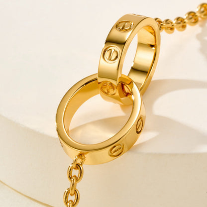 [CharmAmor]LOVE BRACELET DOUBLE RING