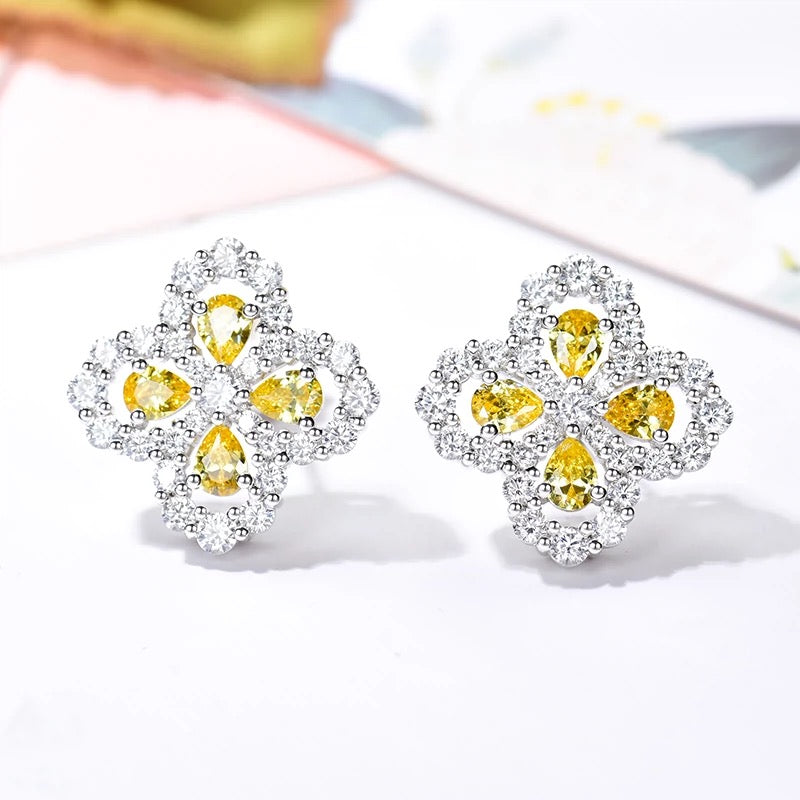 [CharmAmor]LOOP EARRINGS FULL MOTIF DIAMOND 16MM