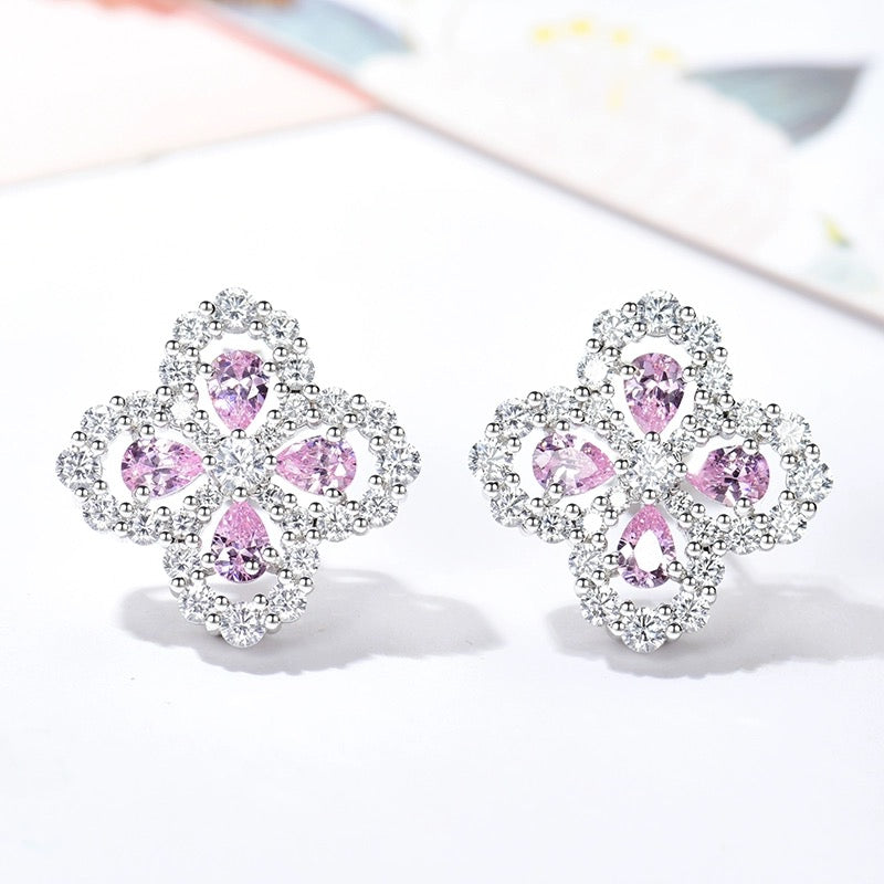 [CharmAmor]LOOP EARRINGS FULL MOTIF DIAMOND 16MM