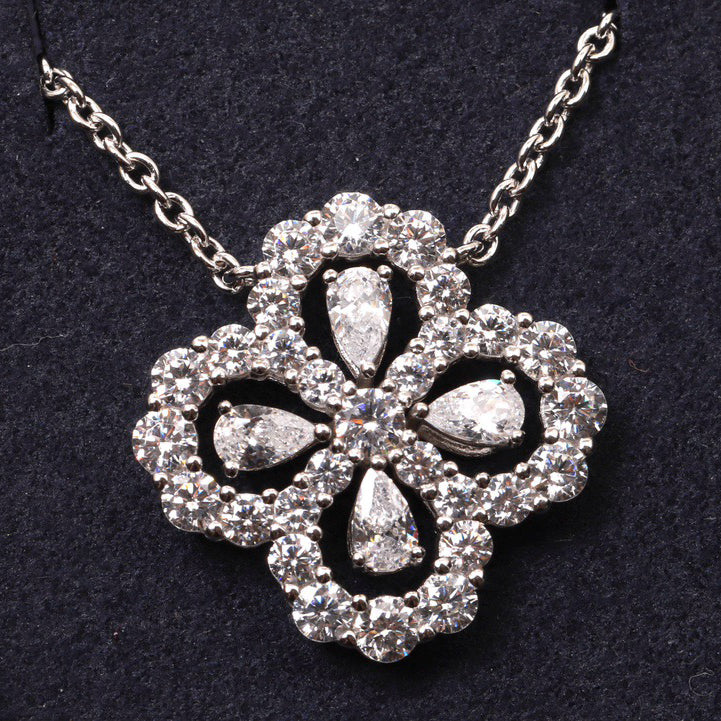 [CharmAmor]LOOP NECKLACE FULL MOTIF DIAMOND 16MM MULTIPLE COLORS