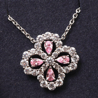[CharmAmor]LOOP NECKLACE FULL MOTIF DIAMOND 16MM MULTIPLE COLORS