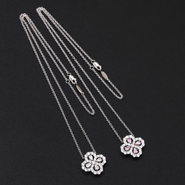 [CharmAmor]LOOP NECKLACE FULL MOTIF DIAMOND 16MM MULTIPLE COLORS