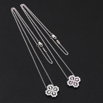 [CharmAmor]LOOP NECKLACE FULL MOTIF DIAMOND 16MM MULTIPLE COLORS