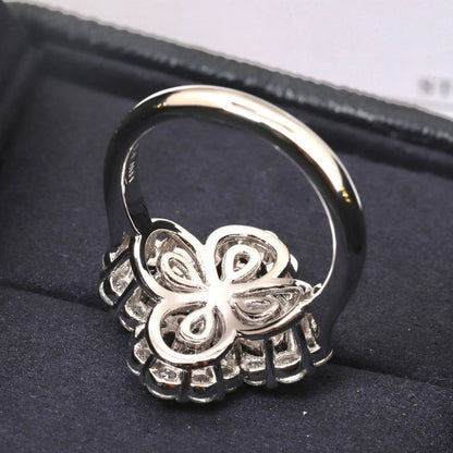 [CharmAmor]LOOP RING FULL MOTIF DIAMOND 16MM SILVE
