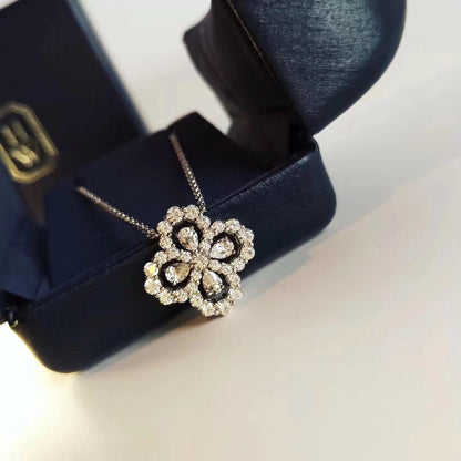 [CharmAmor]LOOP NECKLACE FULL MOTIF DIAMOND 16MM MULTIPLE COLORS