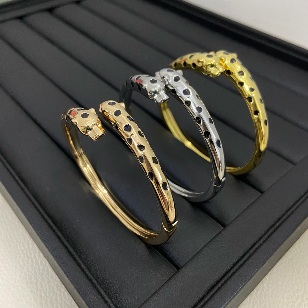 [CharmAmor]PANTHERE DOUBLE HEADED OPEN BRACELET