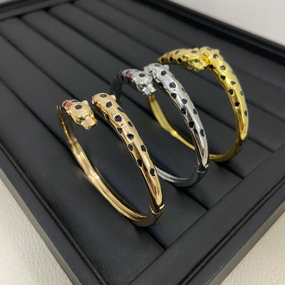 [CharmAmor]PANTHERE DOUBLE HEADED OPEN BRACELET