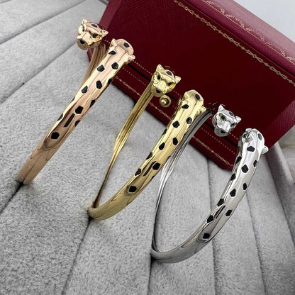 [CharmAmor]PANTHERE DOUBLE HEADED OPEN BRACELET
