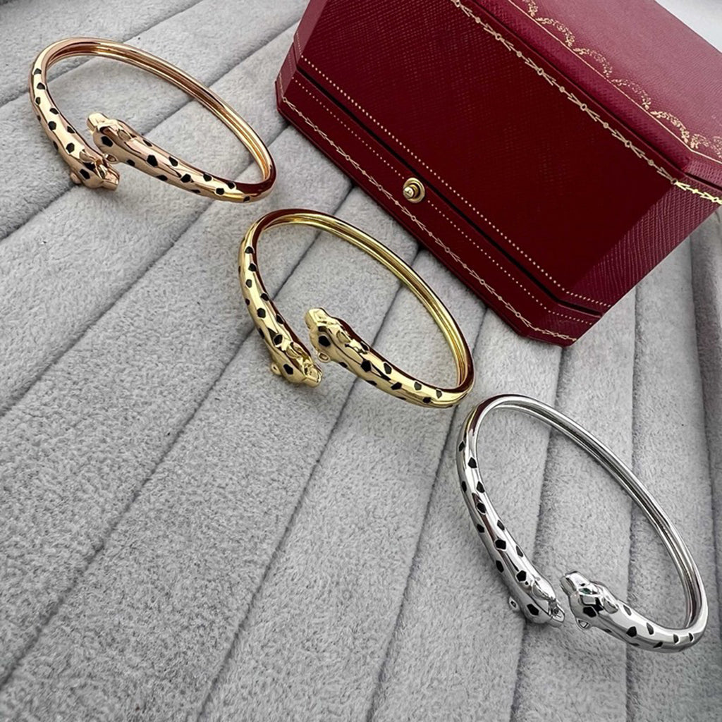 [CharmAmor]PANTHERE DOUBLE HEADED OPEN BRACELET